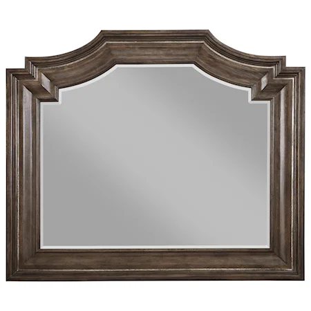 Transitional Mirror with Elegantly Curved Frame